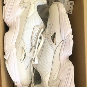 Brand New Adidas Falcon Shoes (Cloud/Triple White)